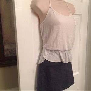 Free People Dresses - Free People Beach White & gray tube mini dress Free People Dresses - Free People Beach White & gray tube mini dress